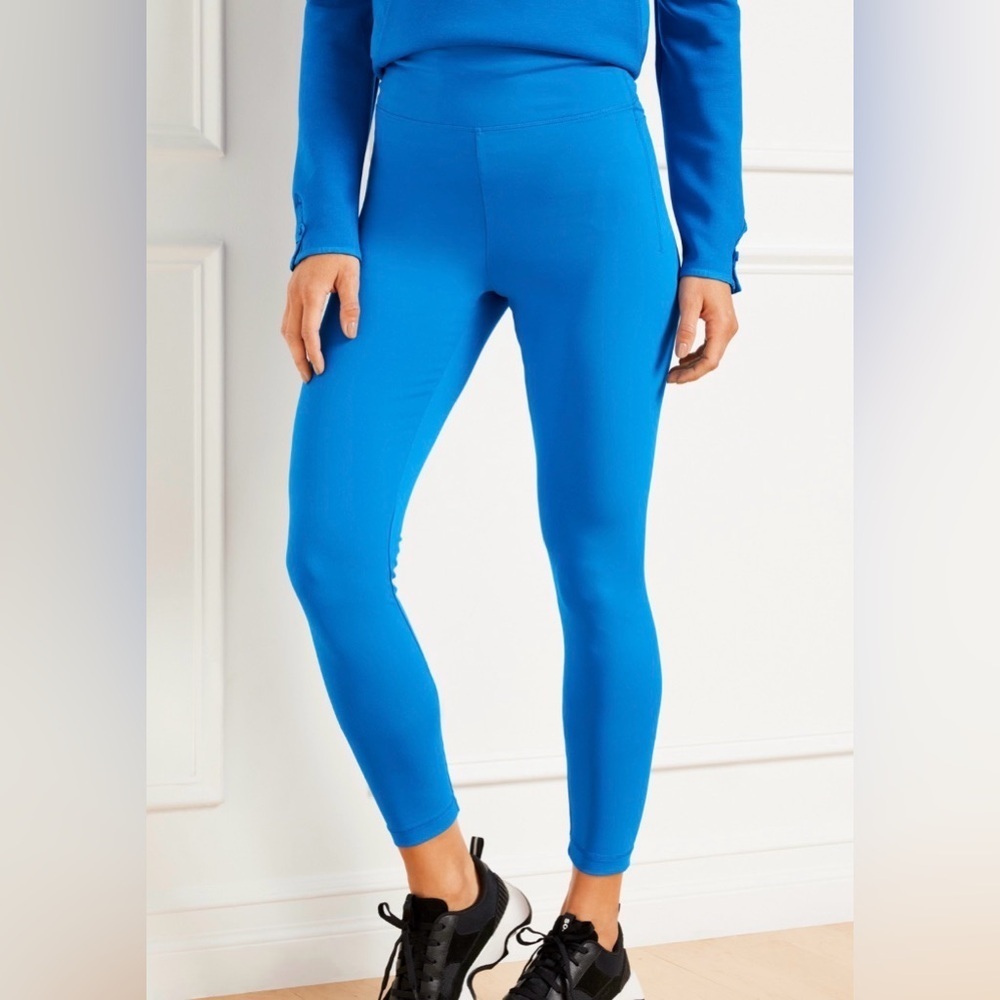Talbots OUT & ABOUT ESSENTIAL LEGGINGS Royal Blue Women’s Size Medium NEW - Picture 1 of 10